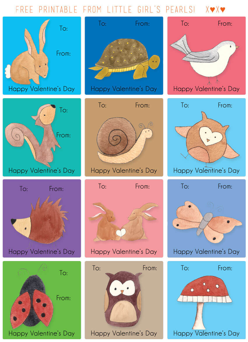 Free Printable Kids Valentine Cards – Little Girl'S Pearls within Free Printable Valentines For Kids