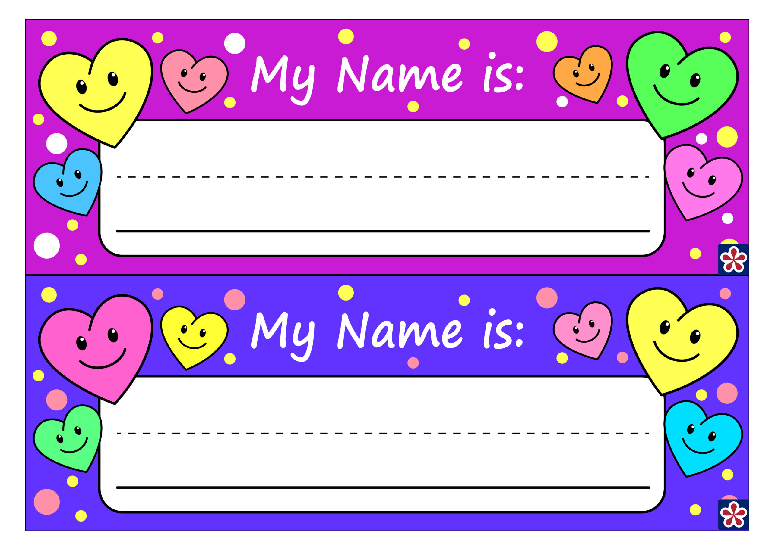 Free Printable Name Tags For Preschoolers. Teachersmag for Name Tag Maker Free Printable