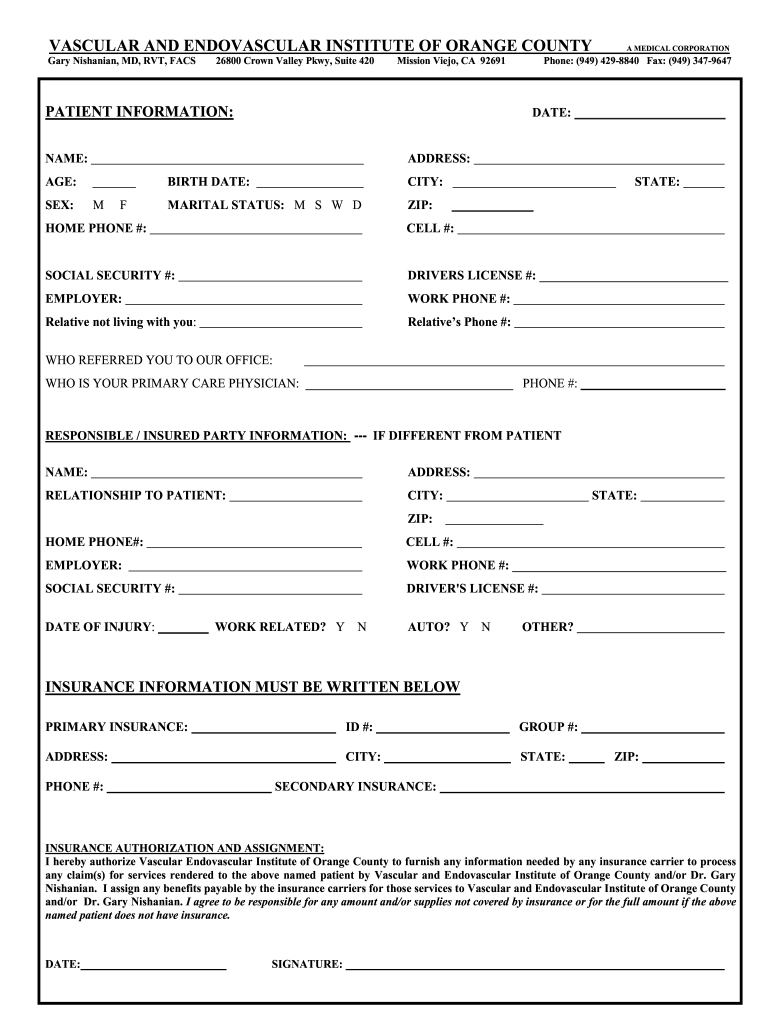 Free Printable Patient Demographic Form: Fill Out & Sign Online pertaining to Free Printable Patient Demographic Form