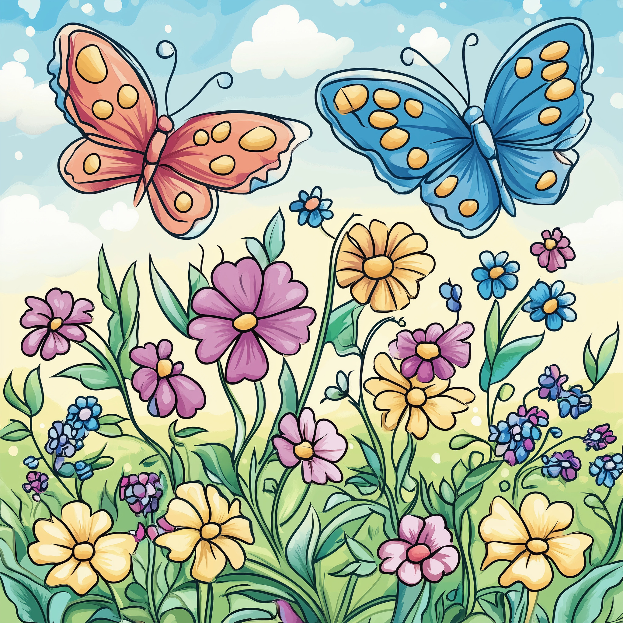 Free Printable Pictures Of Flowers And Butterflies | Coloring throughout Free Printable Pictures Of Flowers And Butterflies