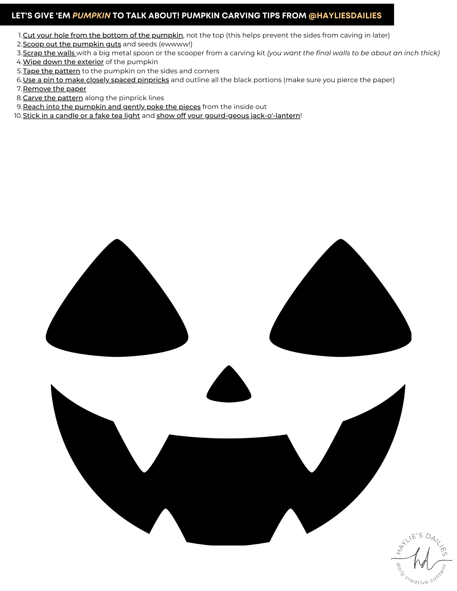 Free Printable Pumpkin Carving Patterns For The Most Boo-Tiful in Jack O Lantern Templates Free Printable
