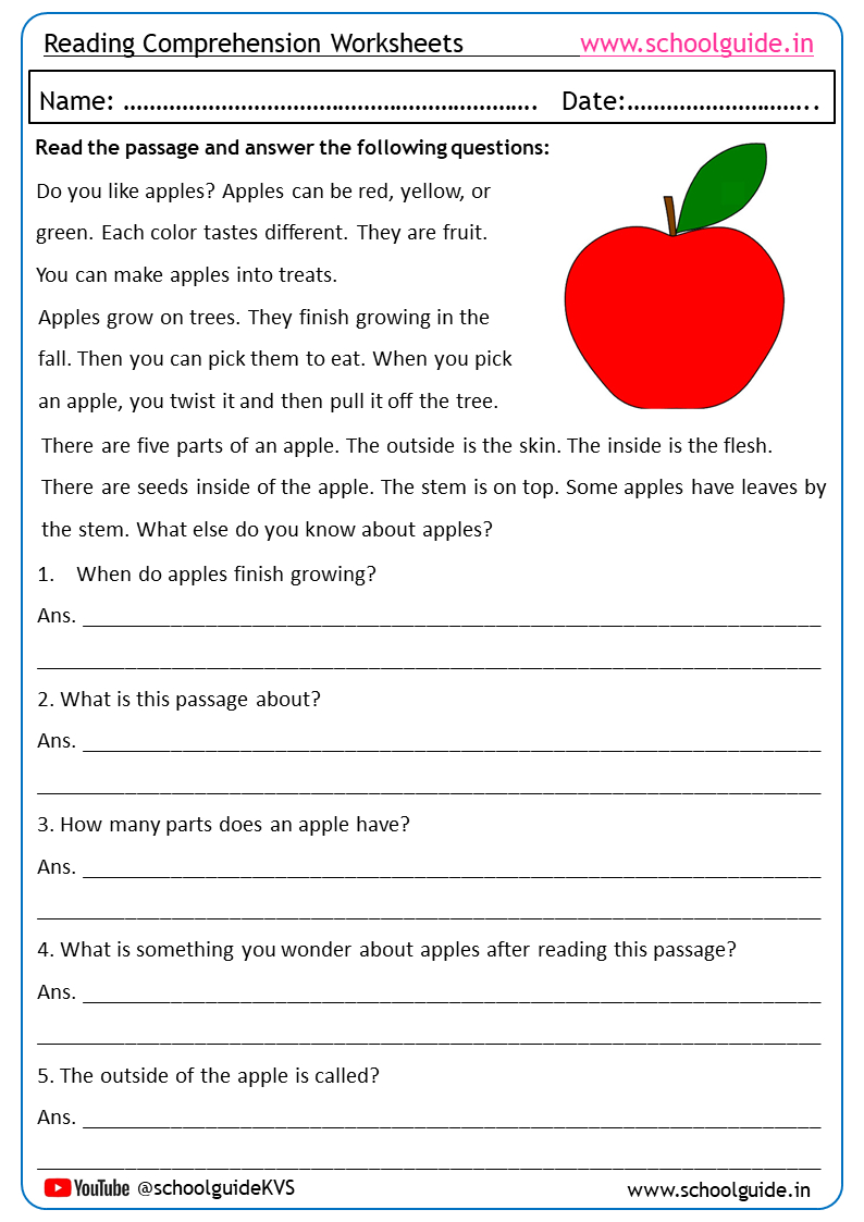 Free Printable Reading Comprehension Worksheets for Free Printable Reading Comprehension Sheets