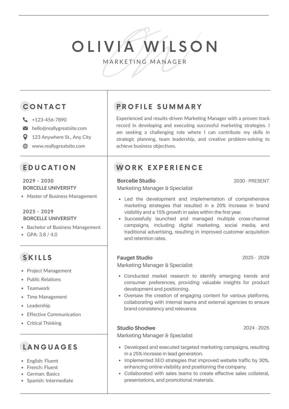 Free Printable Resume Templates You Can Customize | Canva with Free Printable Sample Resume Templates
