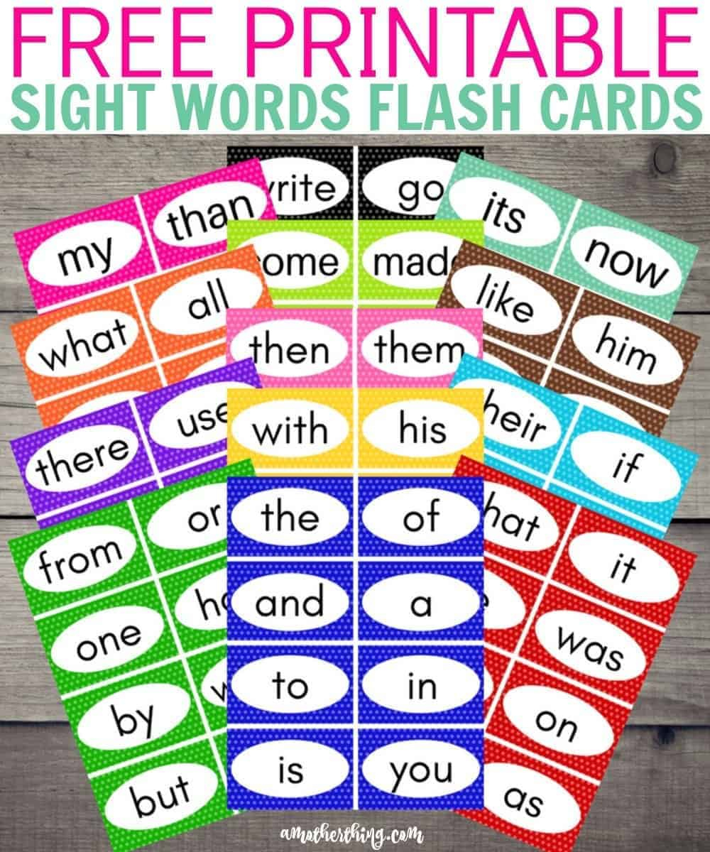 Free Printable Sight Words Flash Cards | It'S A Mother Thing throughout Kindergarten Sight Words Flash Cards Printable