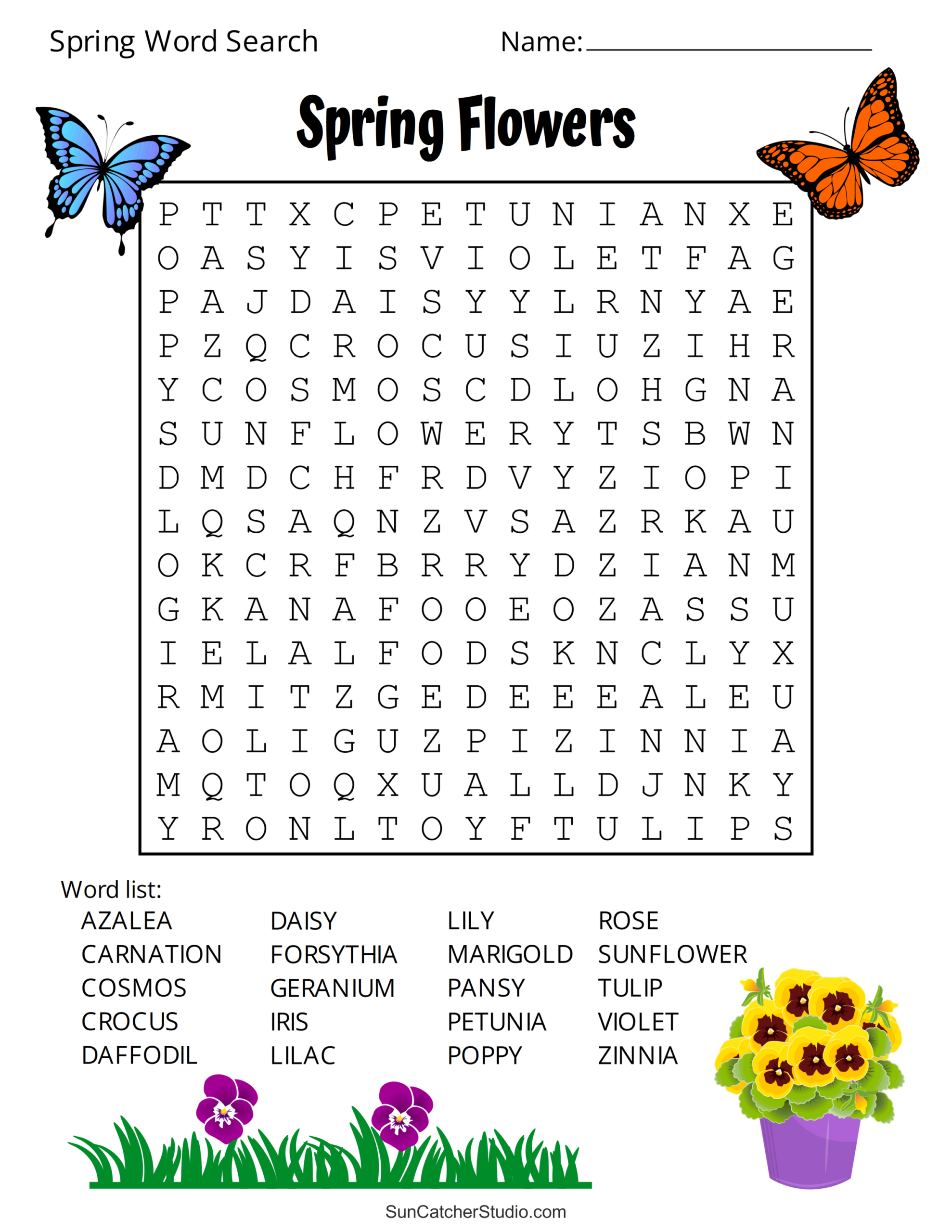 Free Printable Spring Word Search Puzzles – Free Printables pertaining to Printable Word Search Large Print
