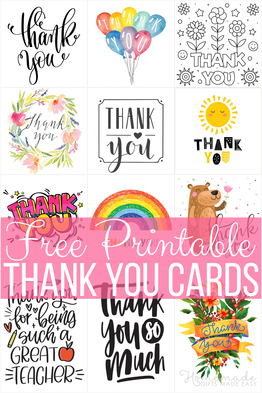 Free Printable Thank You Cards throughout Printable Thank You Card Templates