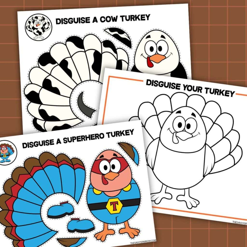 Free Printable Turkey In Disguise Templates To &amp;quot;Hide A Turkey&amp;quot; inside Free Printable Turkey In Disguise Printable