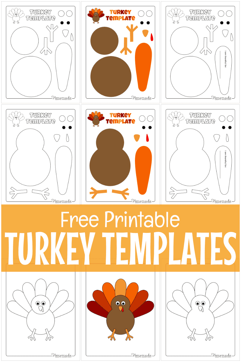 Free Printable Turkey Template For Thanksgiving Crafts within Free Printable Template Of A Turkey