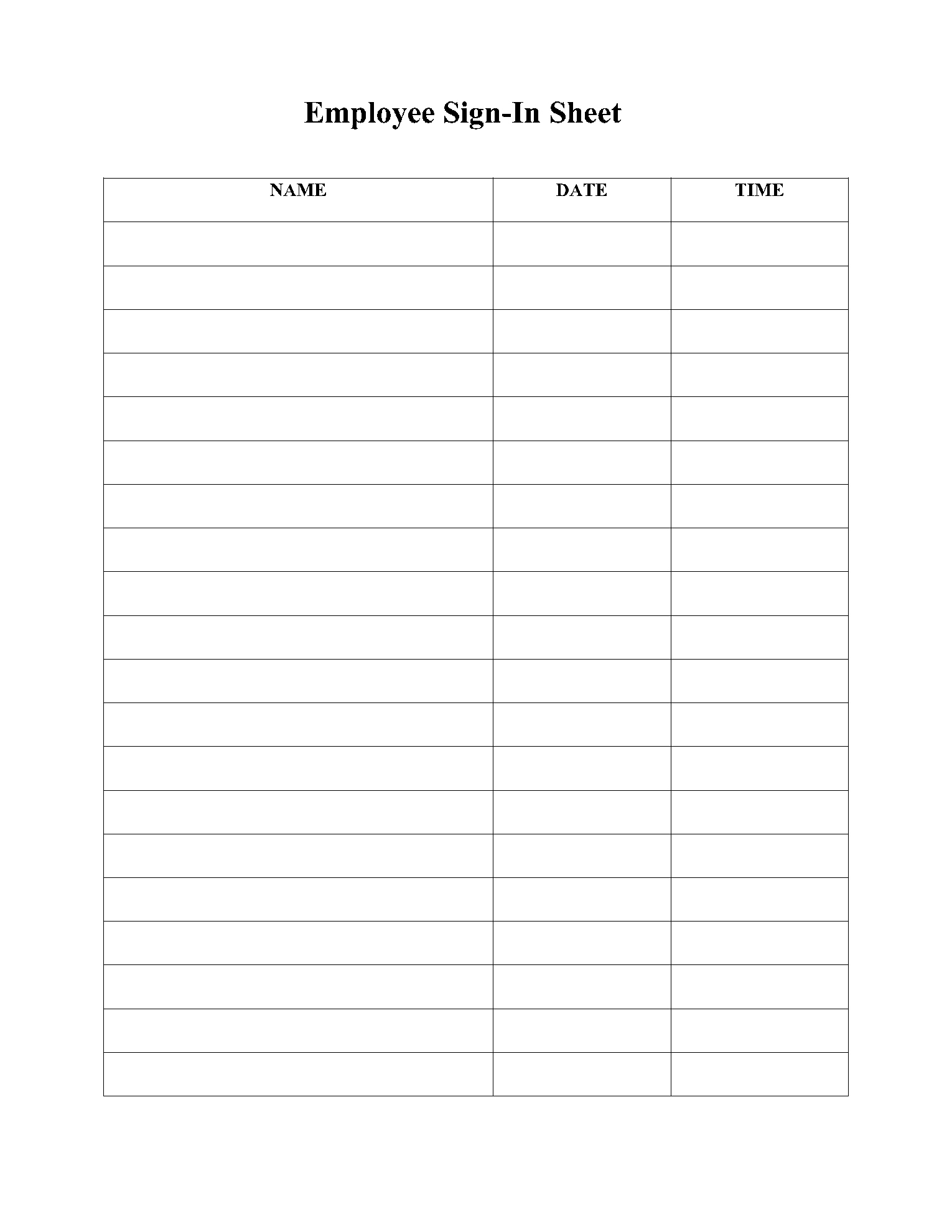 Free Sign In/Up Sheet Templates | Pdf | Cocosign intended for Printable Free Sign in Sheets