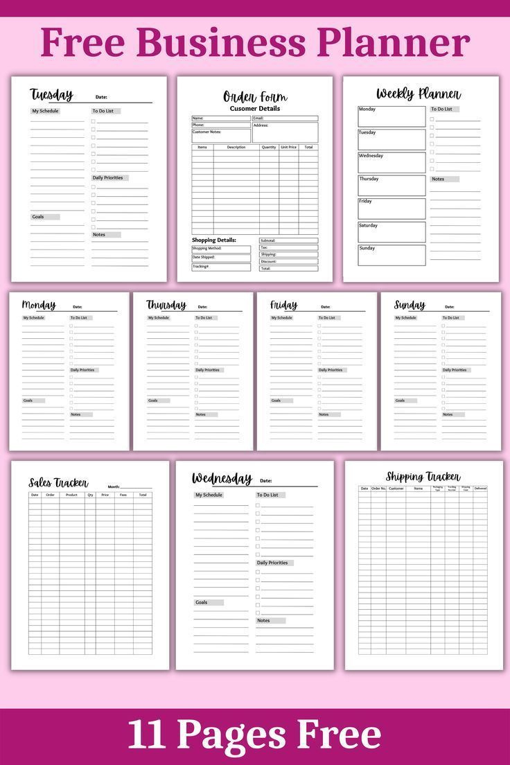 Free Small Business Planner Template | Free Printable Home with regard to Free Printables For Small Business