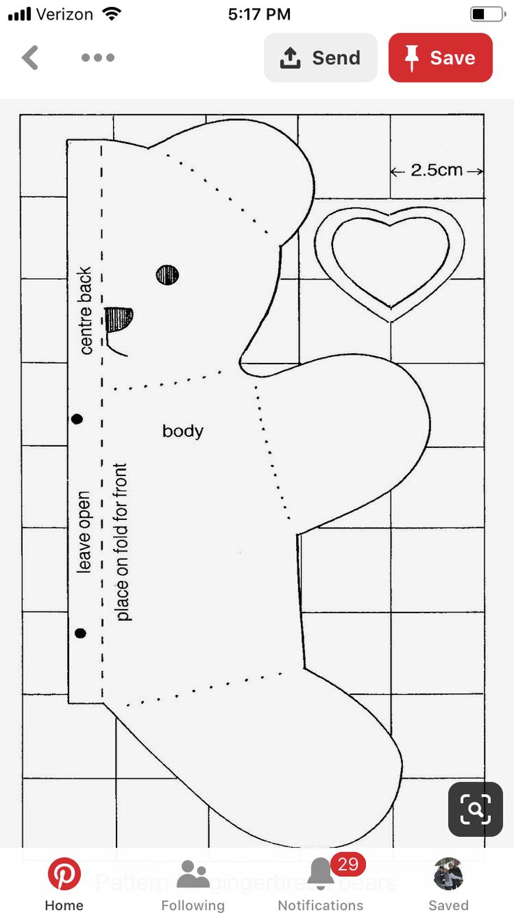 Free Teddy Bear Sewing Pattern within Free Printable Teddy Bear Patterns