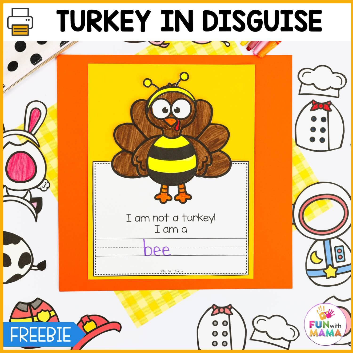 Free Turkey In Disguise Project Template throughout Free Printable Turkey In Disguise Printable