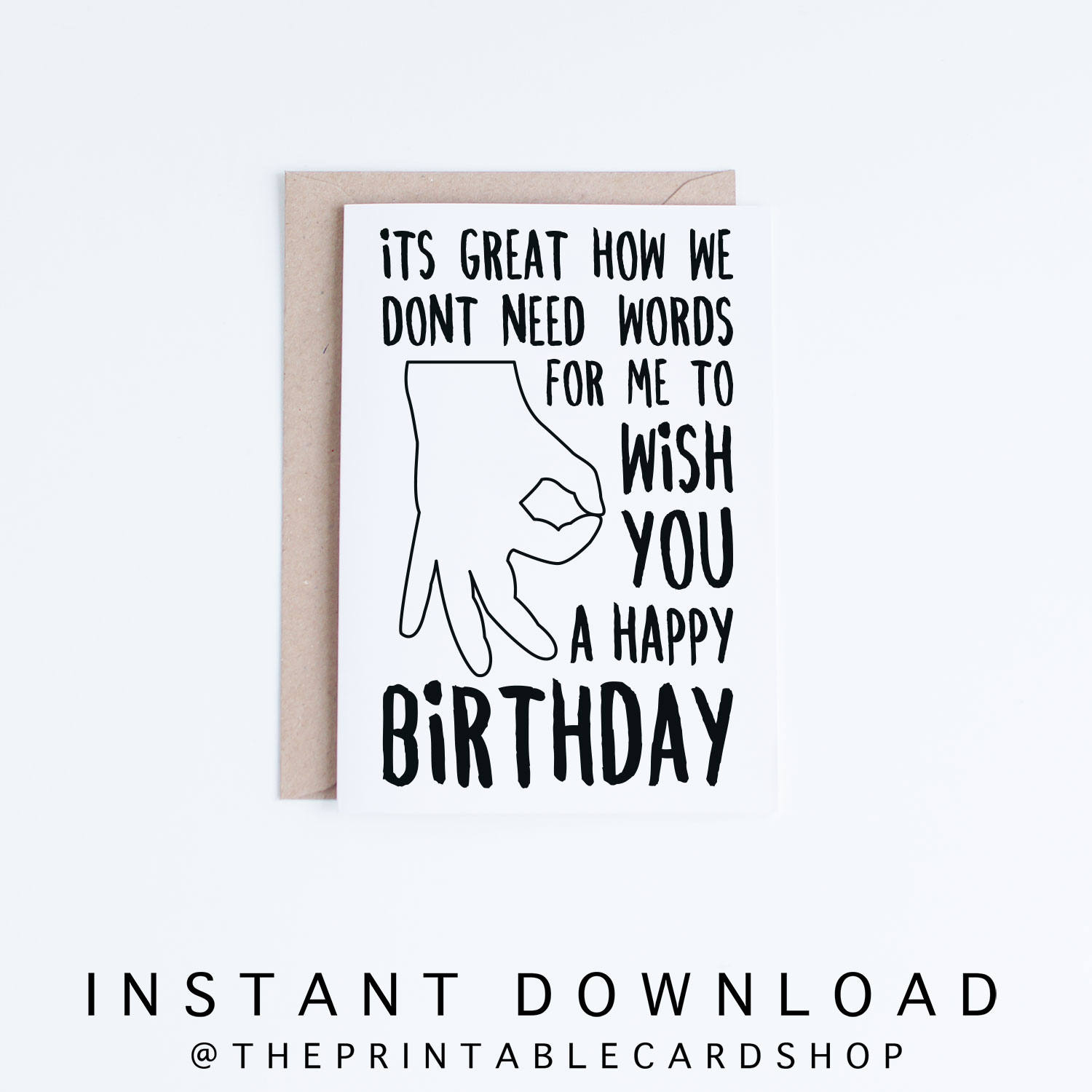 Funny Birthday Cards Instant Download, Printable Birthday Card For intended for Printable Funny Birthday Greeting Cards