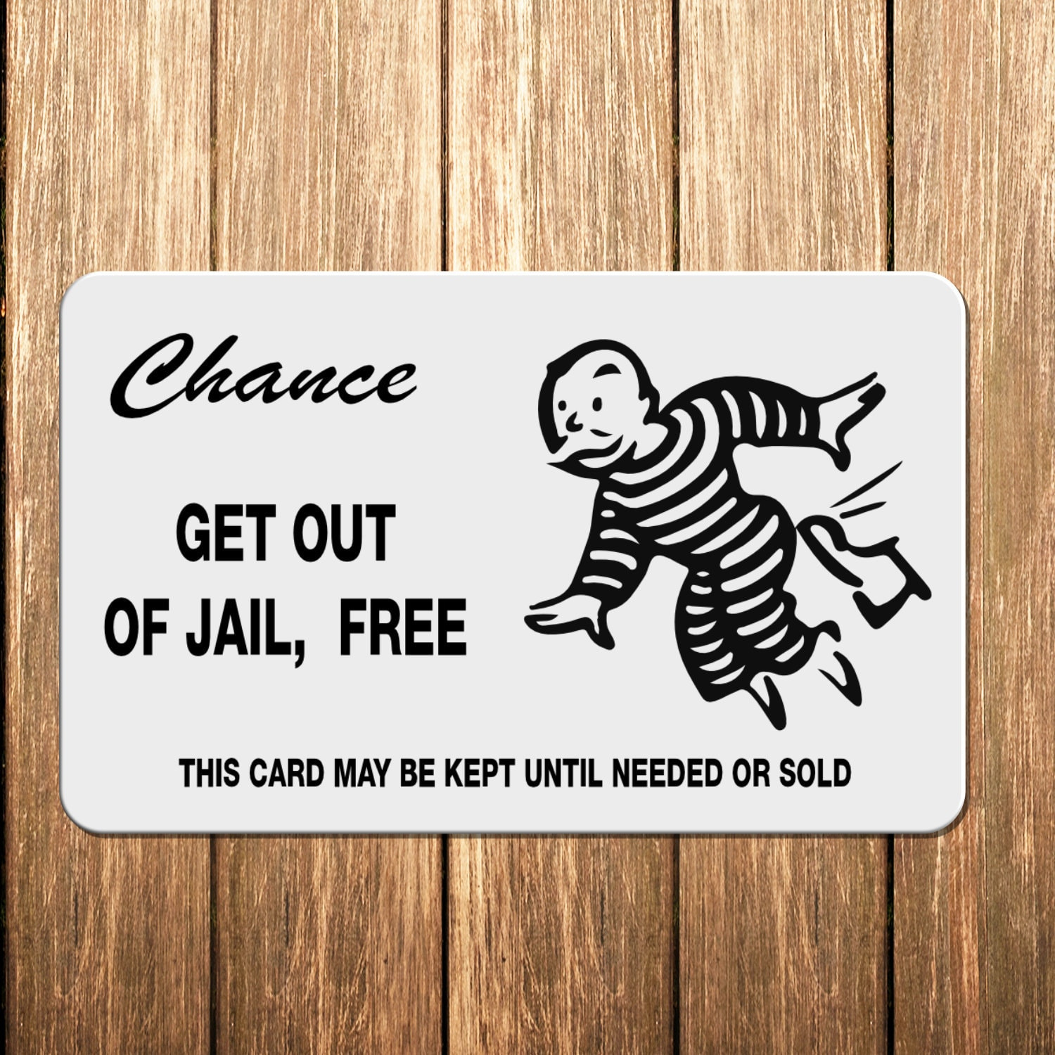 Get Out Of Jail Free Card, Funny Gag Gift Wallet Card regarding Printable Get Out of Jail Free Card