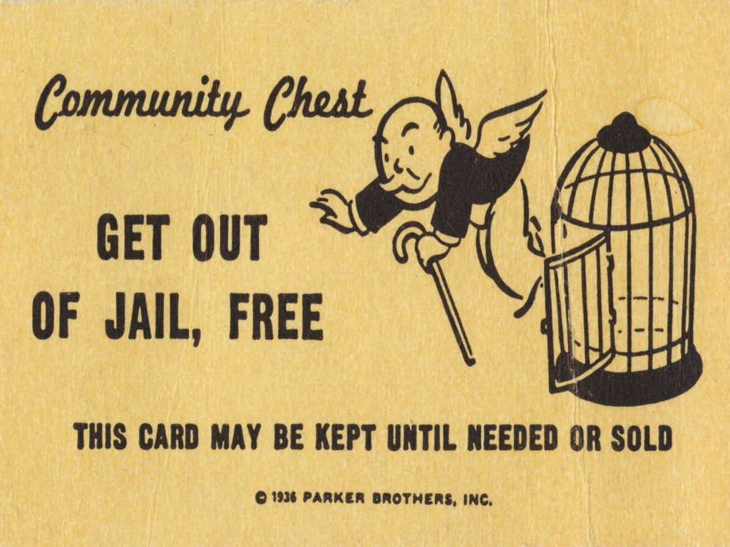 Get Out Of Jail Free Card Monopoly Blank Template - Imgflip with Printable Get Out of Jail Free Card