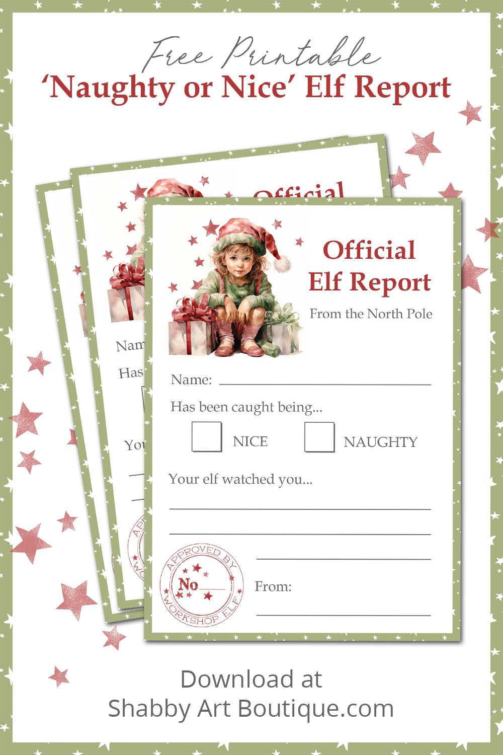 Get Ready For Christmas With The Naughty Or Nice Official Elf regarding Naughty Or Nice List Printable