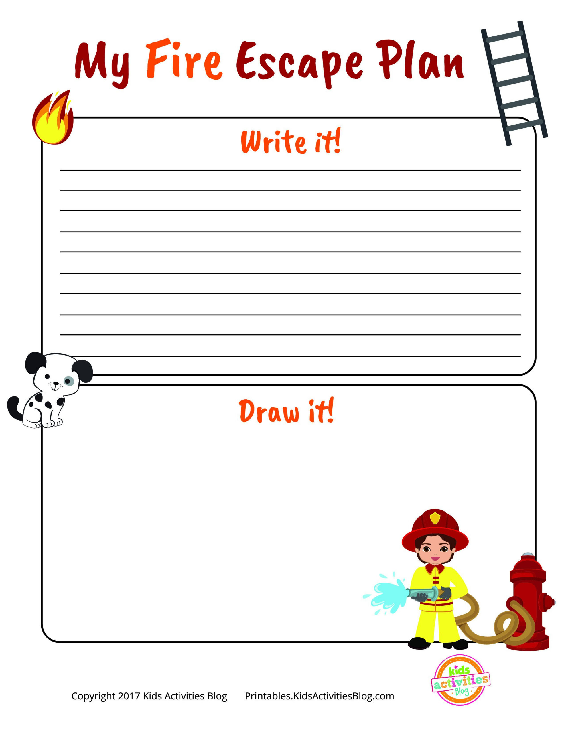 Get This Free Printable Fire Escape Plan To Keep Your Family Safe regarding Free Printable Fire Escape Plan Template