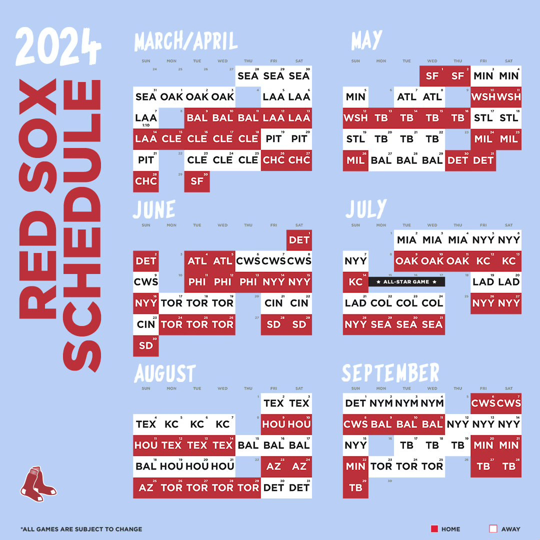 Got Our Plans For 2024! 🗓️: Https://T.co/Wougbzznph in Boston Red Sox Schedule Printable