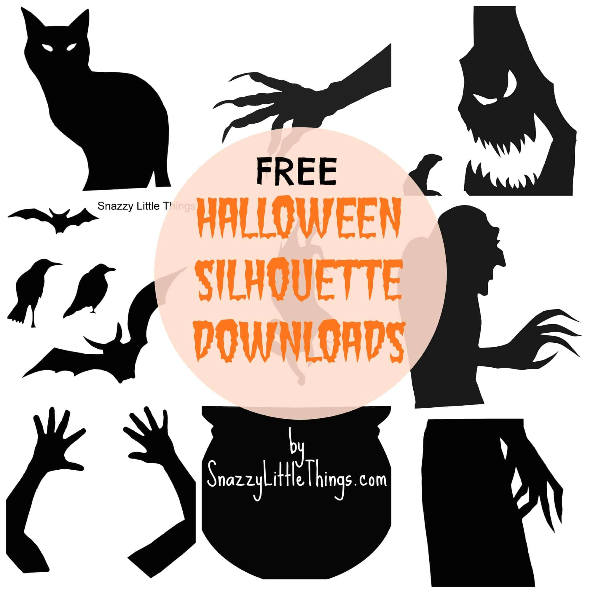 Halloween Window Sihouettes throughout Printable Halloween Window Silhouettes Template