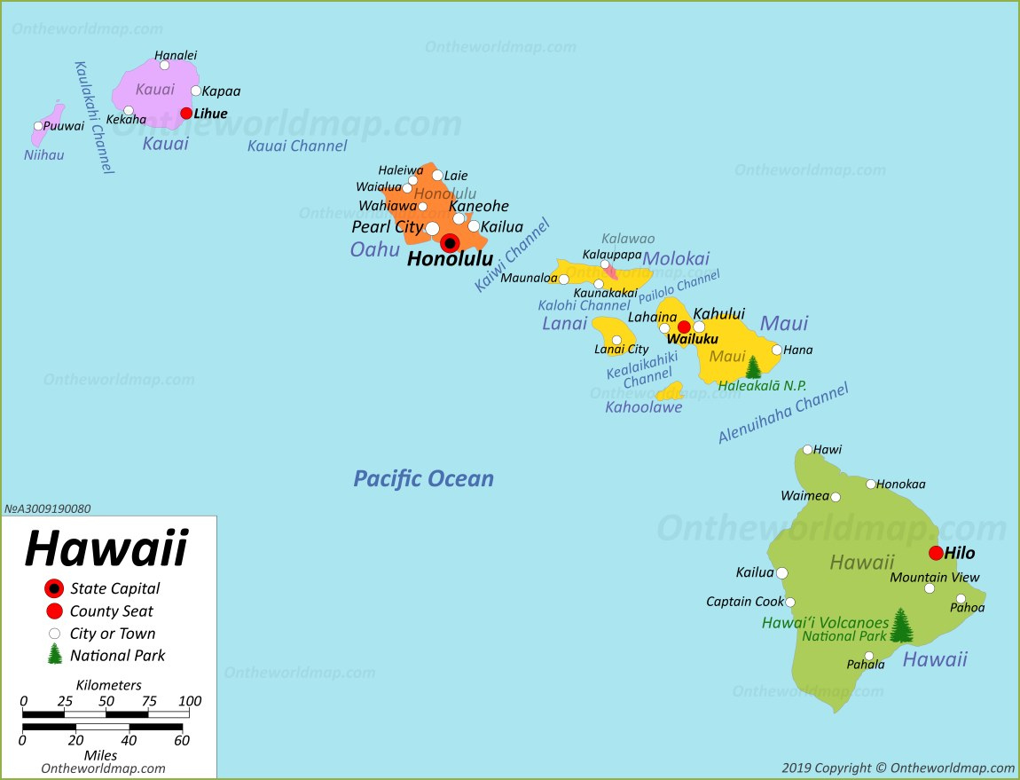 Hawaii Map | Usa | Maps Of Hawaii (Hawaiian Islands) for Printable Map of Hawaiian Islands