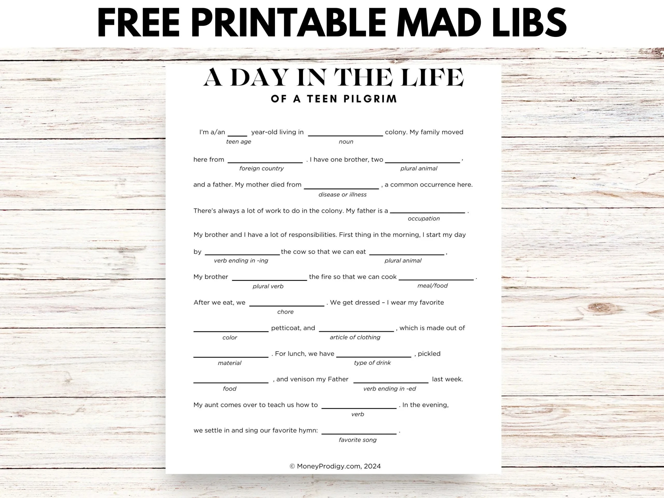 Hilarious Thanksgiving Mad Libs For High School (Free Printable) pertaining to Printable Mad Libs For Teens
