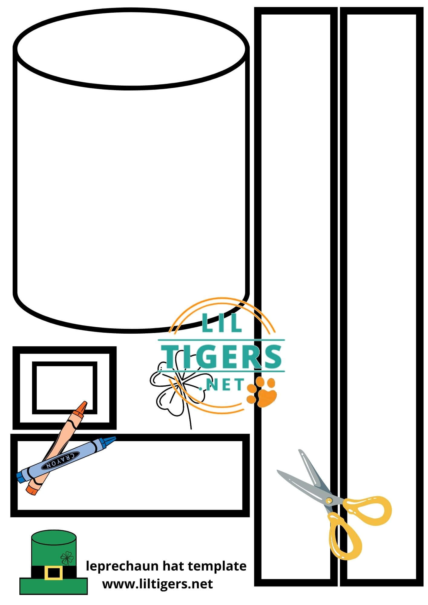 How To Make A Leprechaun Hat - Free Leprechaun Hat Template within Printable Outline Leprechaun Hat Template