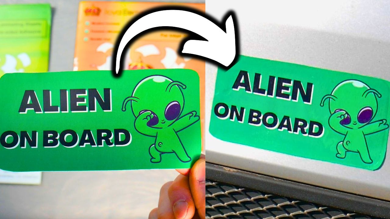 How To Make Diy Bumper Stickers With Printable Vinyl - Royal Elements with Printable Vinyl For Bumper Stickers