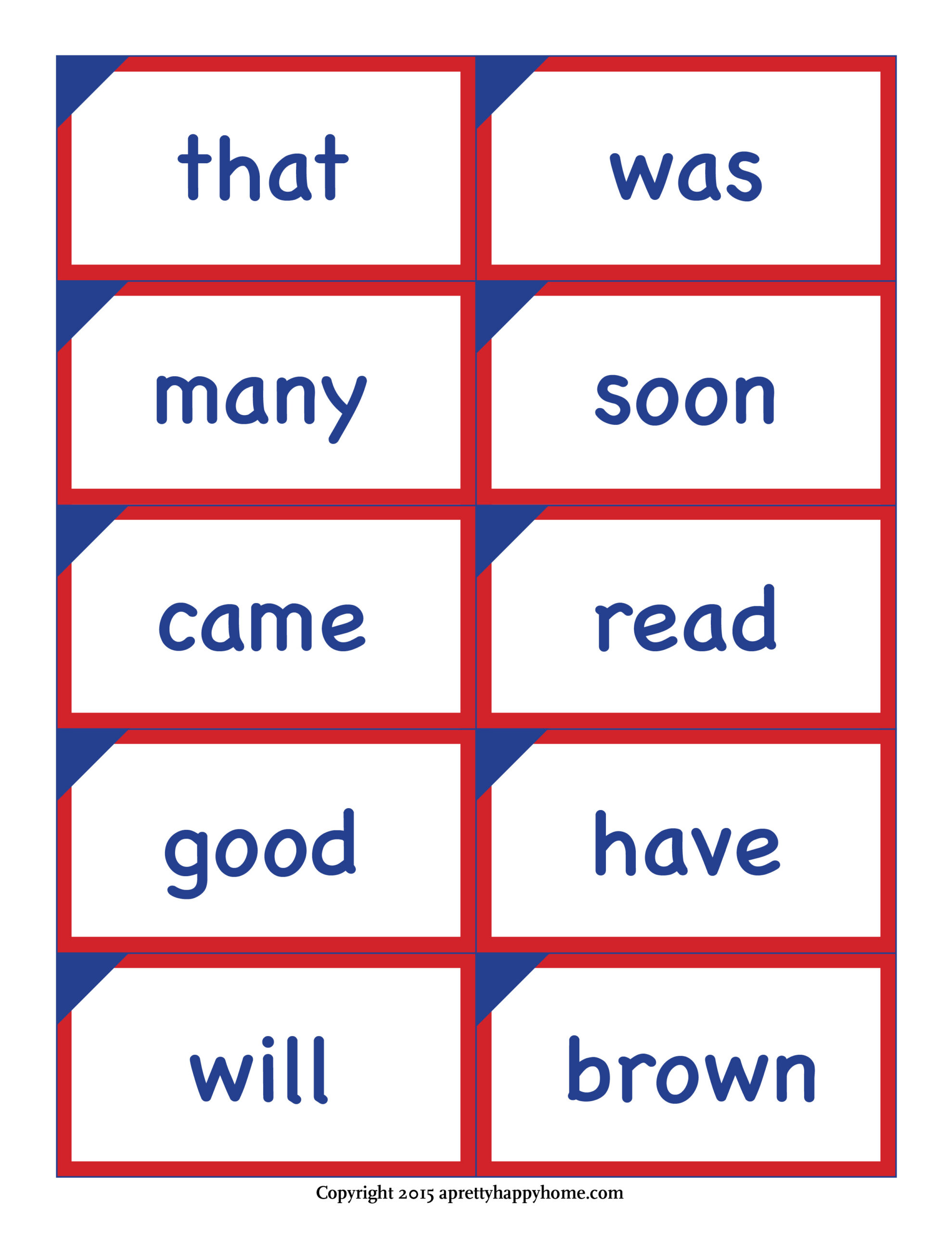 Kindergarten Sight Word Flash Cards – Free Printable – A Pretty intended for Kindergarten Sight Words Flash Cards Printable