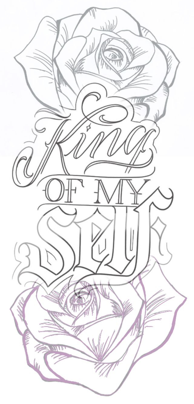 King Of My Soul Rose Tattoo within Printable Gangster Tattoo Stencil Outline