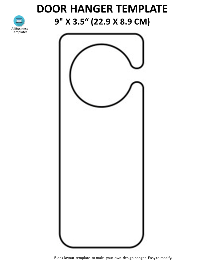Kostenloses Door Hanger Template for Free Printable Door Hanger Template