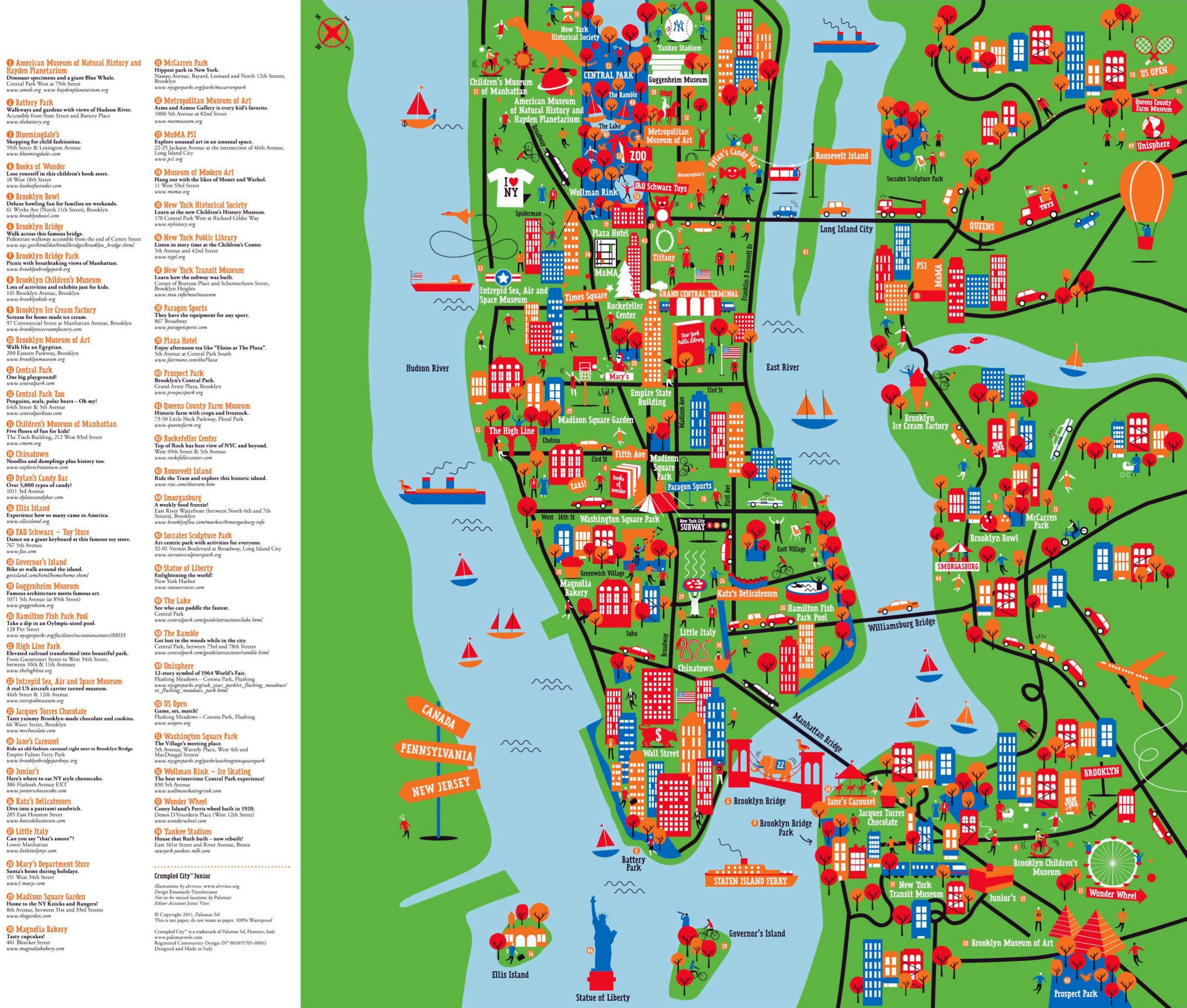 Large Detailed New York Tourist Attractions Map | New York | Usa intended for New York City Tourist Map Printable