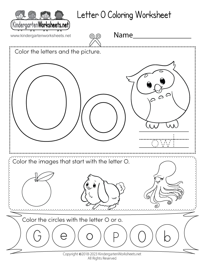 Letter O Coloring Worksheet - Free Printable, Digital, & Pdf with Free Printable Letter O Worksheets