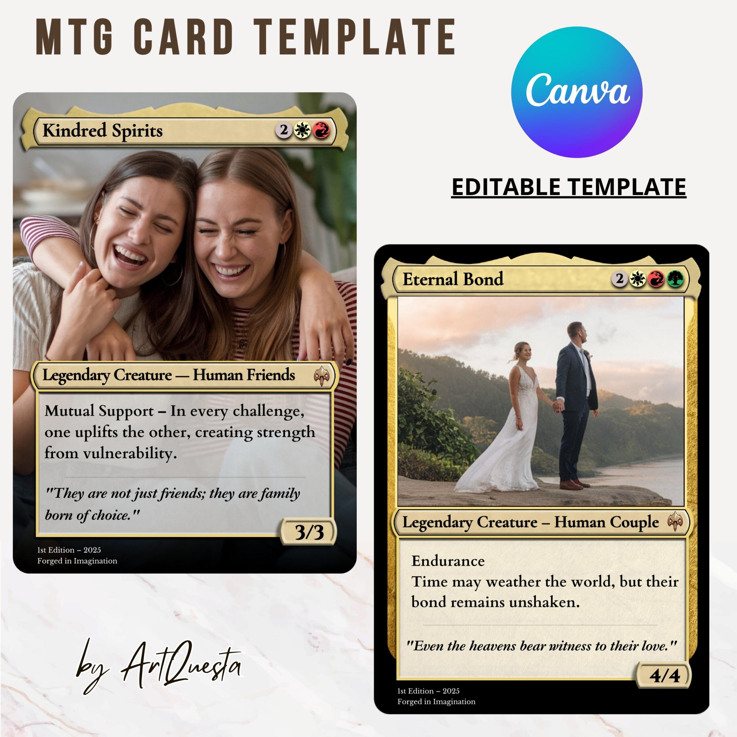 Magic The Gathering Card Template - Etsy Denmark pertaining to Magic The Gathering Cards Printable