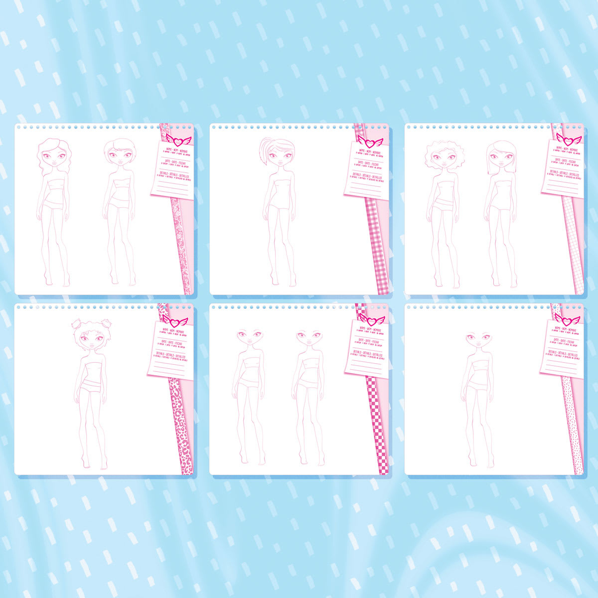 Makeup Fashion 2 In 1 Sketch Portfolio For Girls 60 Sheets Fashion within Fashion Angels Sketch Portfolio Printable Pages