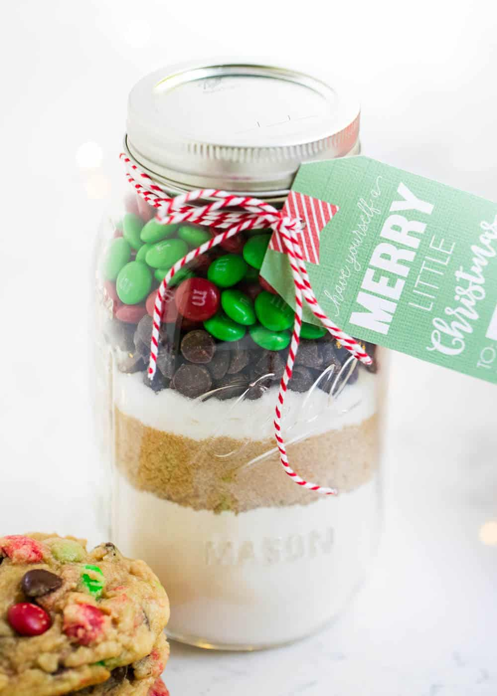 M&M Cookies In A Jar intended for Cookies In A Jar Recipes With Printable Tags