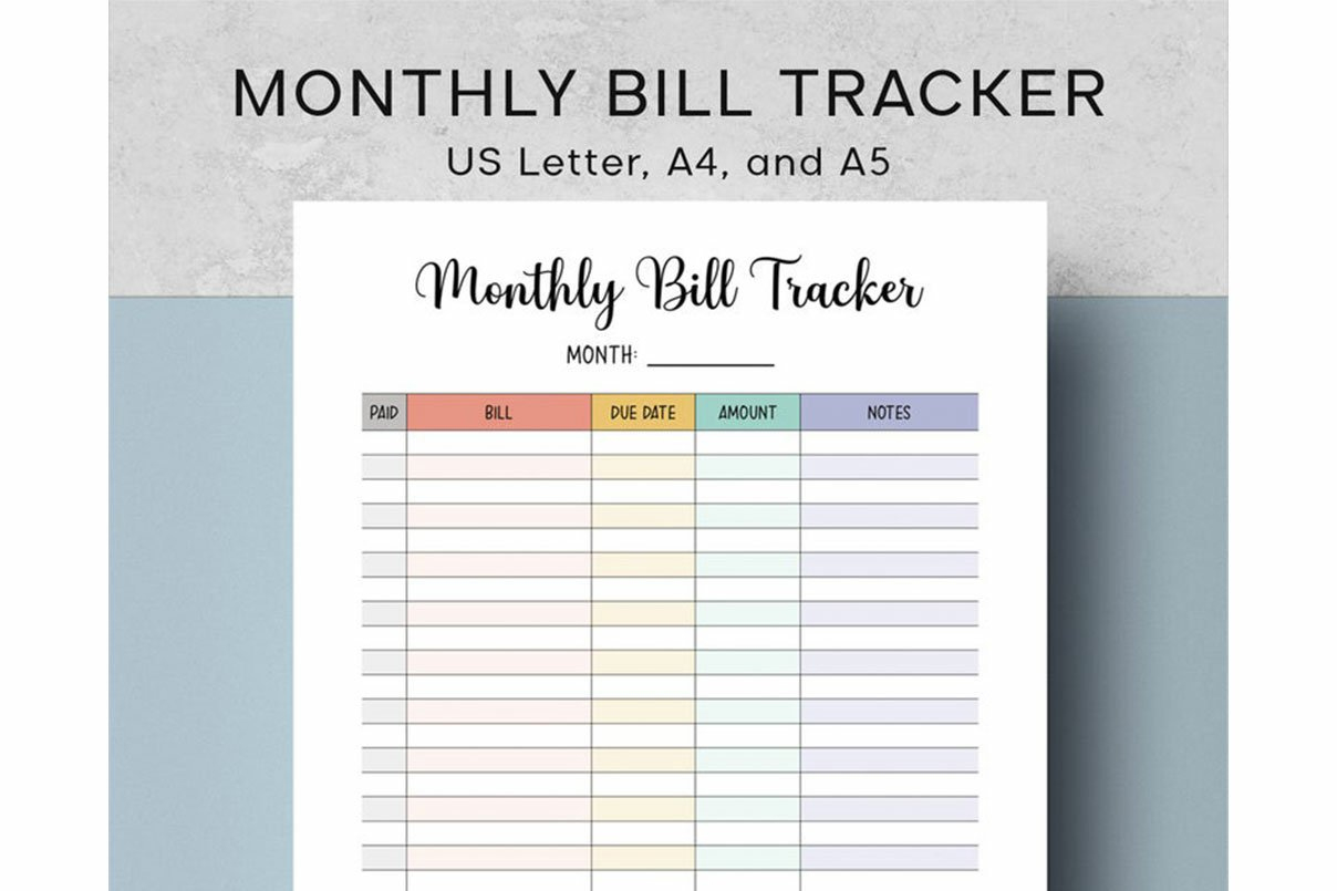 Monthly Bill Payment Tracker Printable Bill Pay (1368168) in Bill Pay Checklist Free Printable