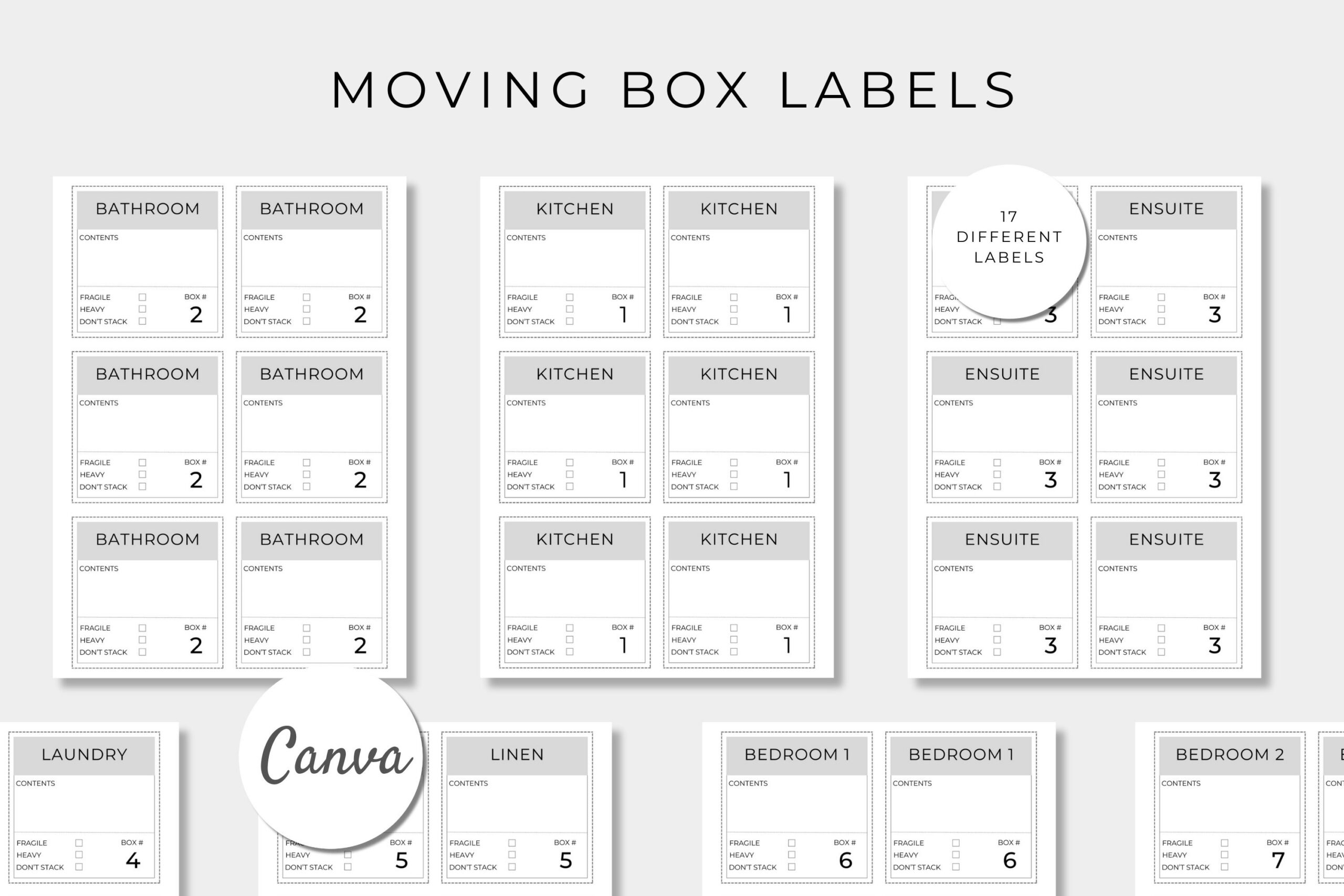 Moving Box Label Printables, Moving Organisation, Moving Labels with regard to Printable Moving Labels For Boxes