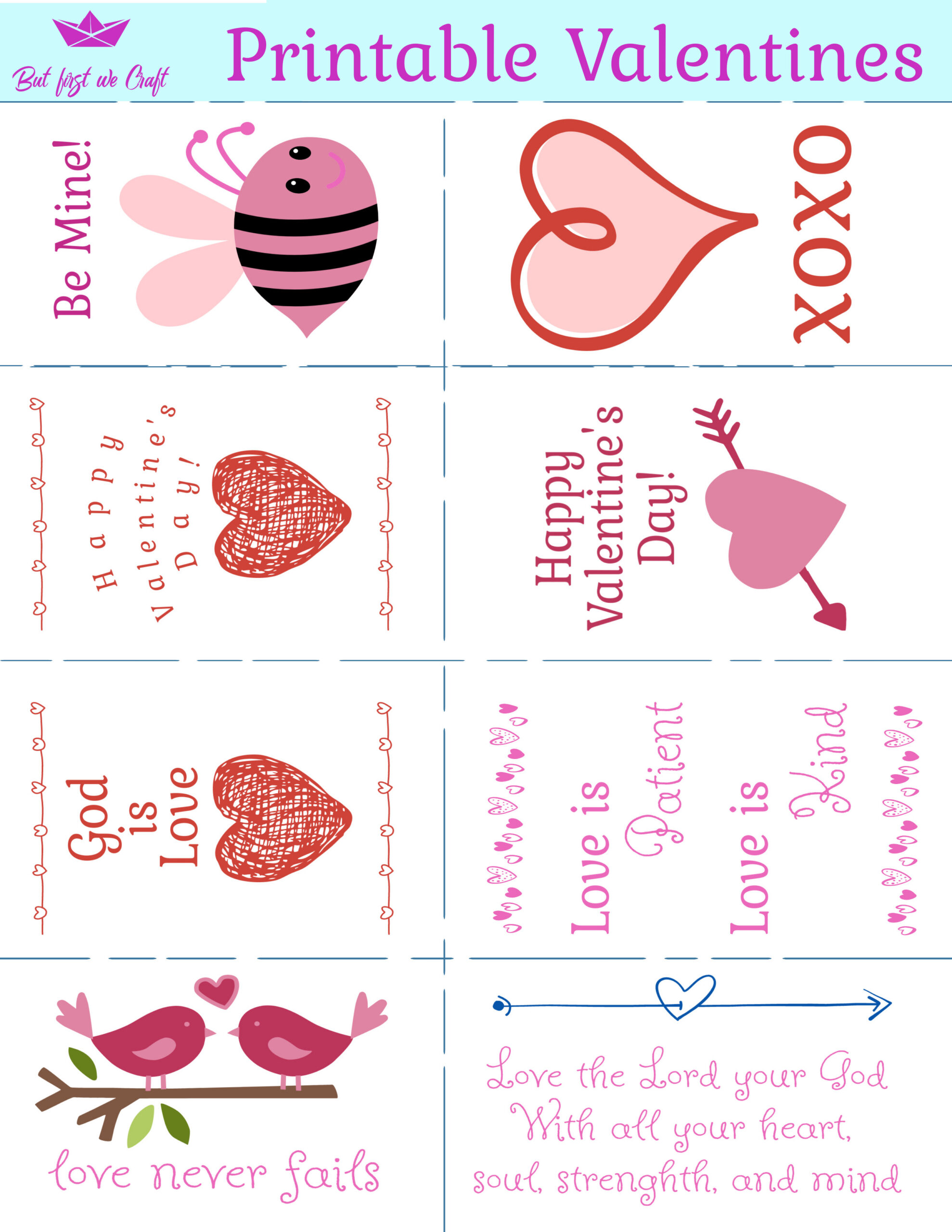 New Free Printable Valentine'S Day Cards For Kids – But First We Craft with Free Printable Valentines For Kids
