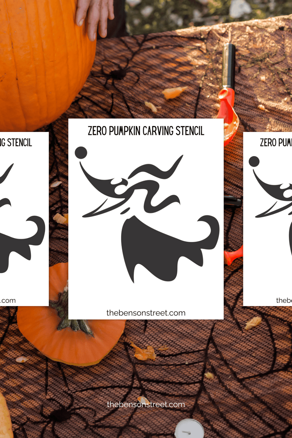 Nightmare Before Christmas Zero Pumpkin Stencil Printable - The inside Nightmare Before Christmas Printable Pumpkin Stencils