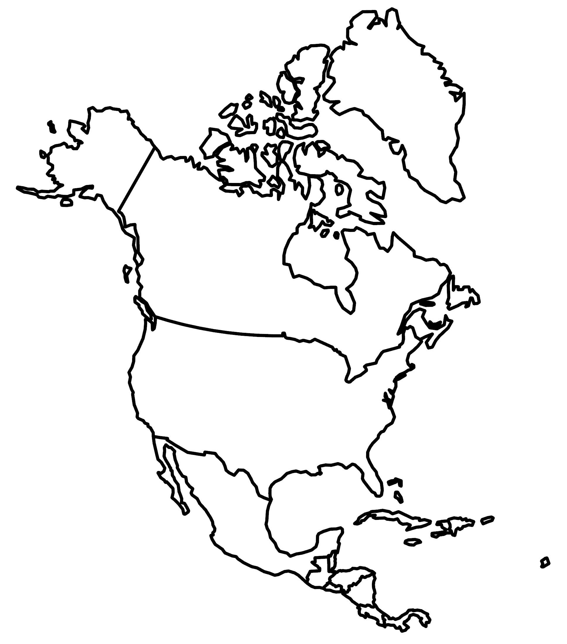 North America Blank Map And Country Outlines - Gis Geography with Free Printable North America Map