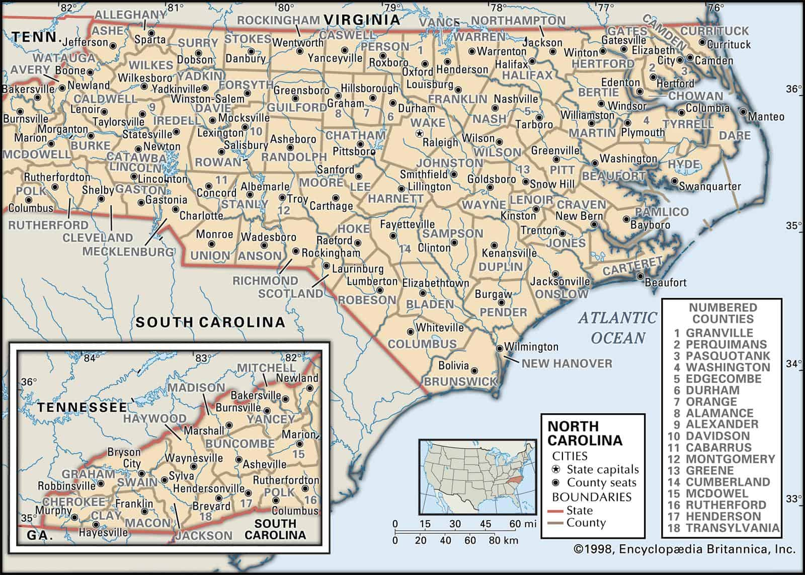 North Carolina County Maps: Interactive History & Complete List pertaining to Printable Map Of Nc Counties