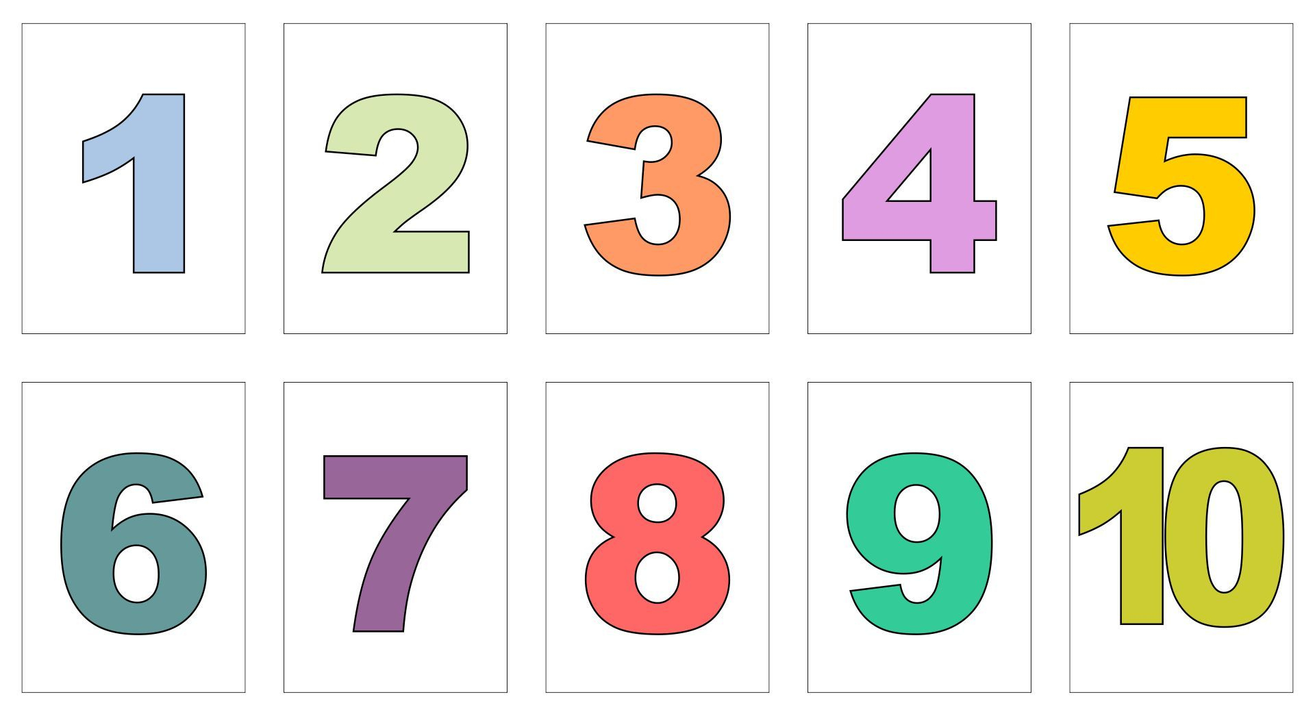 Number Card 1 10 - 10 Free Pdf Printables | Printablee in Free Printable Numbers 1 To 10