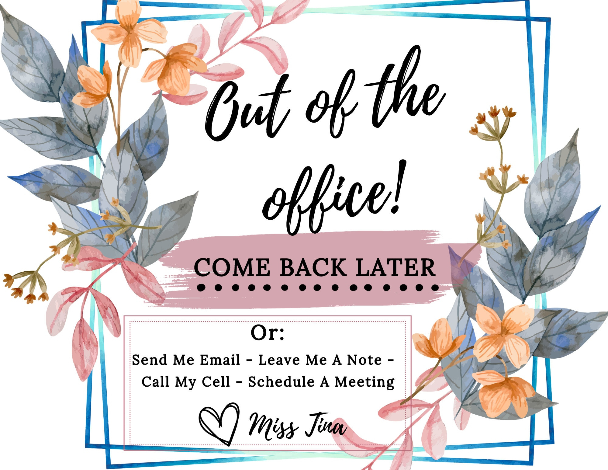 Office Sign For Wall, Out Of Office Sign Template, Printable with Printable Door Signs For Office