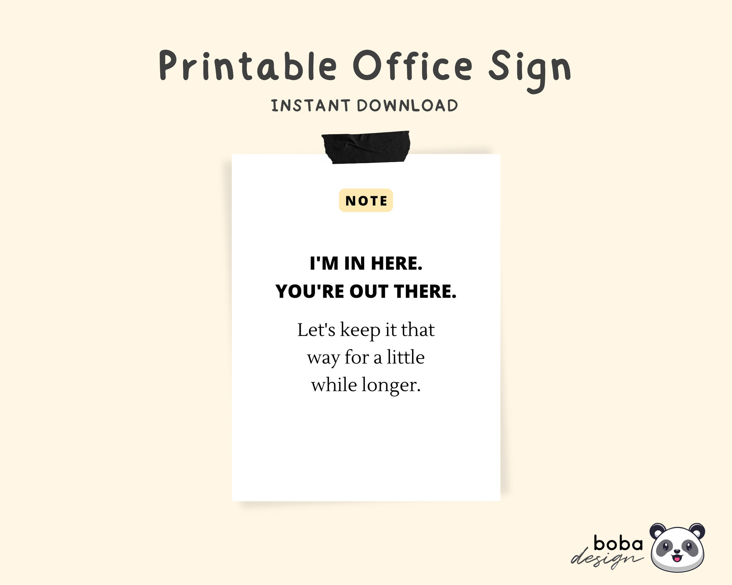 Office Signs Do Not Disturb Printable - I'M In Here And You'Re Out pertaining to Printable Door Signs For Office
