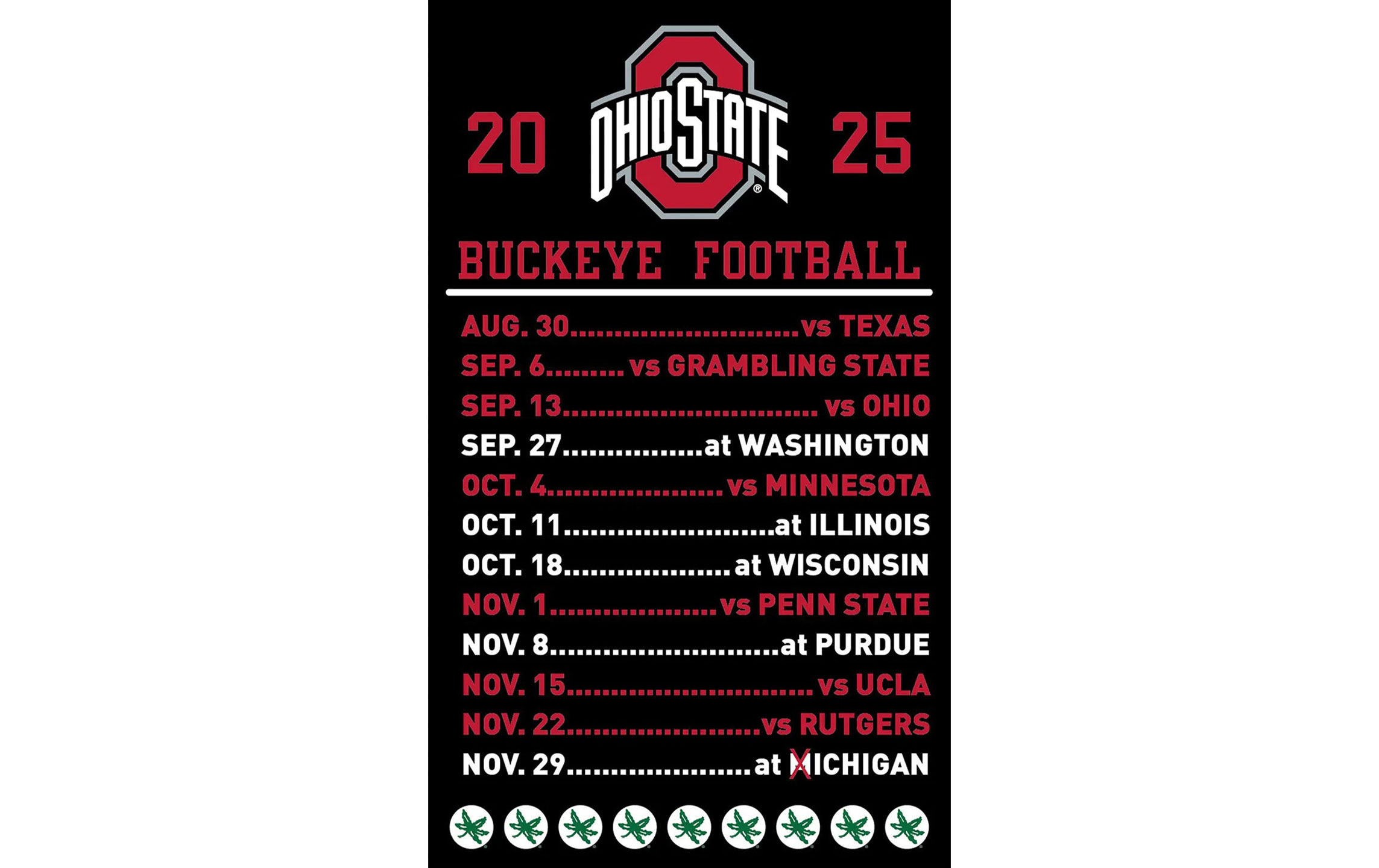 Ohio State Buckeyes Football Schedule 2025 | Gameday Grille And Patio with Printable Ohio State Football Schedule