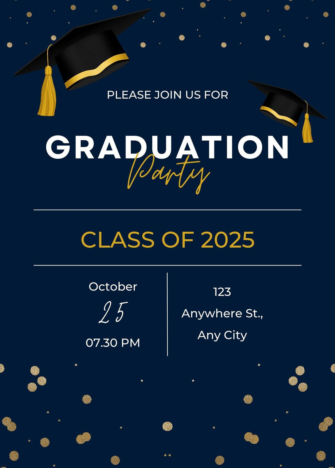 Page 3 - Free Custom Printable Graduation Invitation Templates | Canva pertaining to Printable Blank Graduation Invitation Template