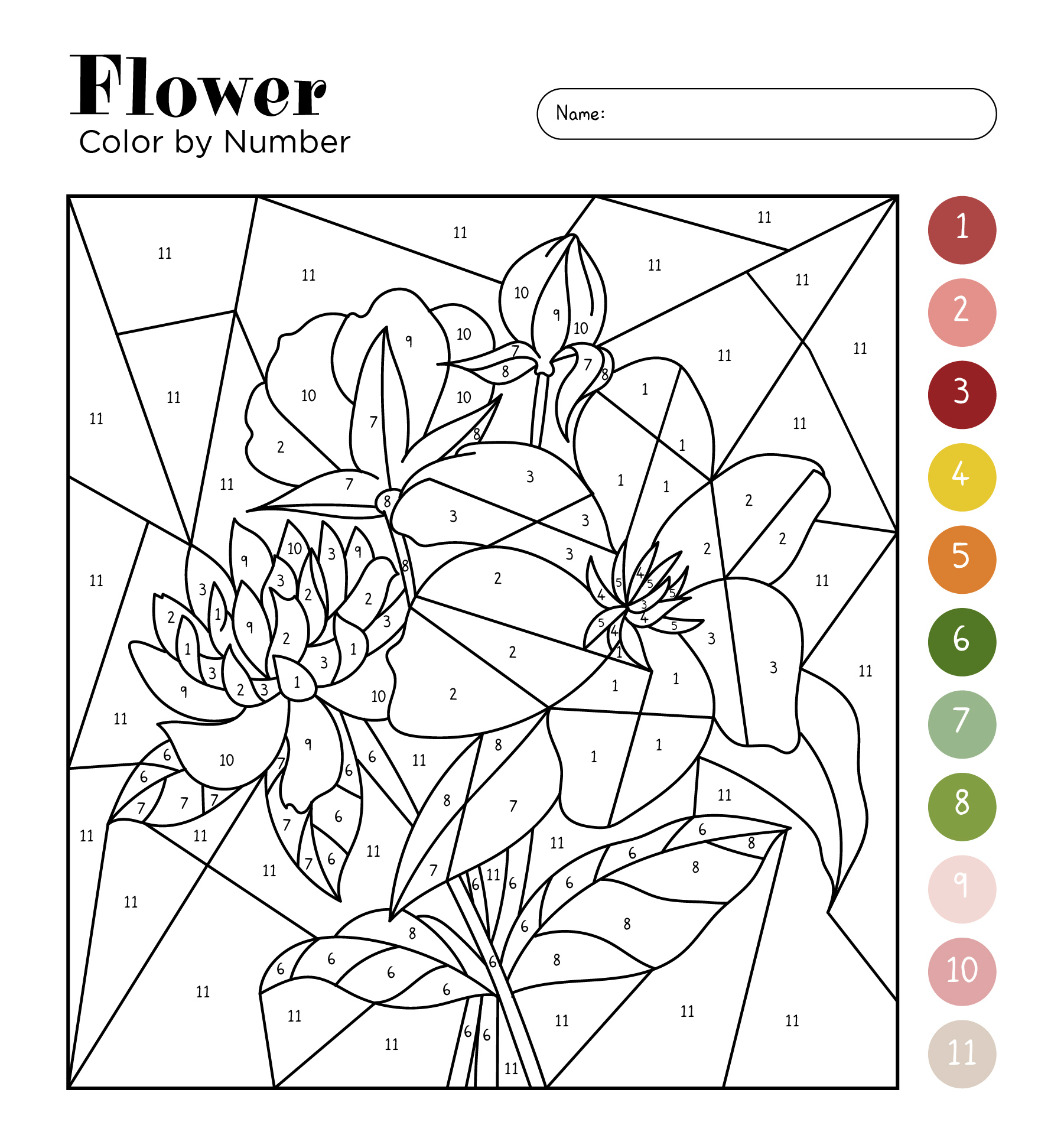 Paint Templates Free Printable regarding Printable Easy Paint By Numbers