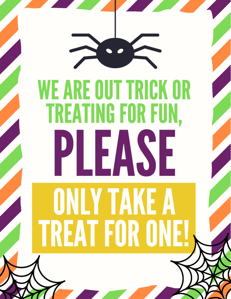 Please Take One Candy Halloween Signs | Baking You Happier regarding Please Take One Sign Printable Free