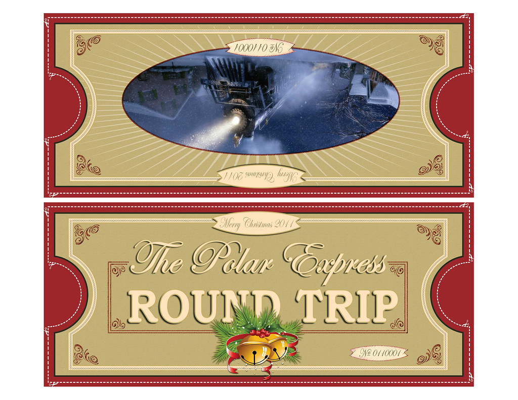 Polar Express Tickets Fold 8.5X11 | Free Printable Polar Exp… | Flickr pertaining to Free Printable Polar Express Ticket