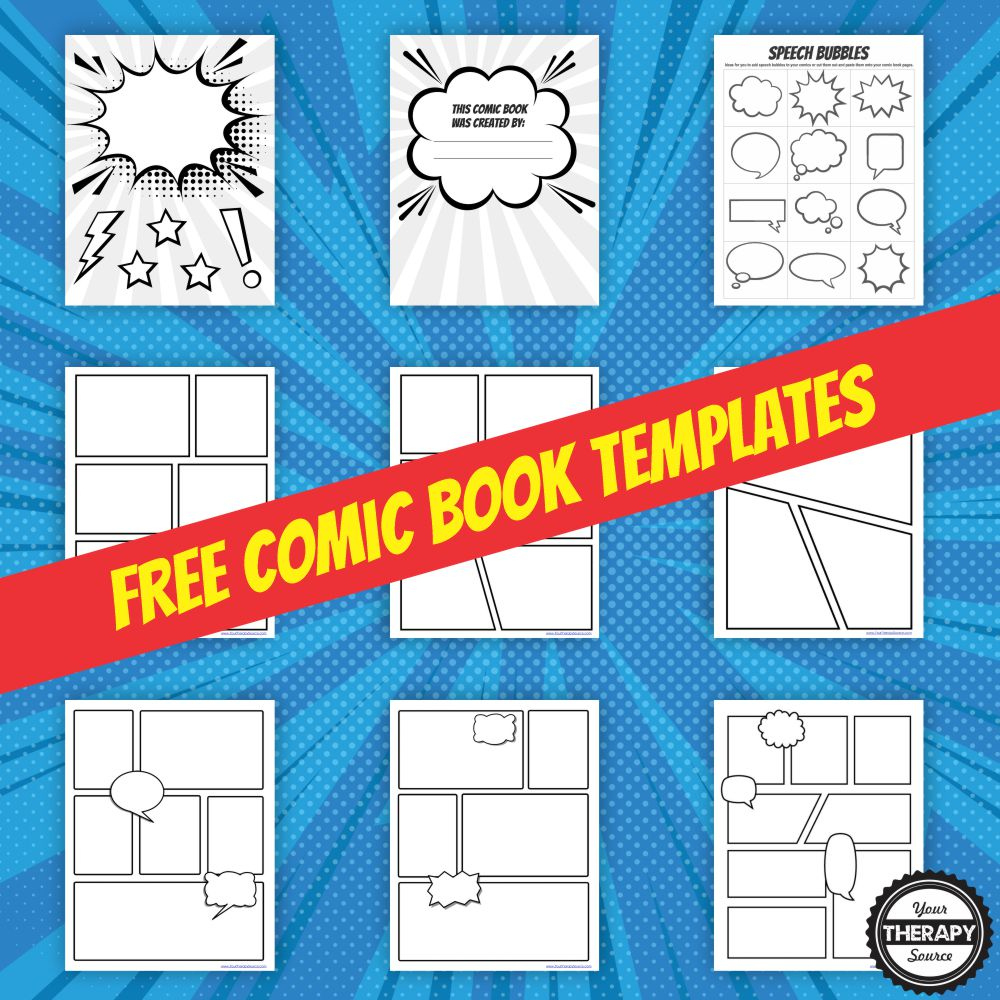 Printable Comic Strip Template: A Free Resource For All Ages intended for Free Printable Comic Book Templates